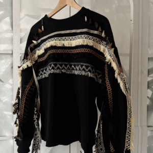 Felpa unisex a girocollo nera