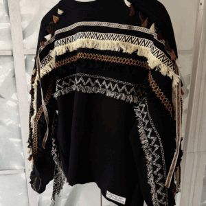 Felpa unisex a girocollo nera