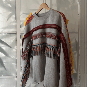 Felpa unisex a girocollo grigio mélange