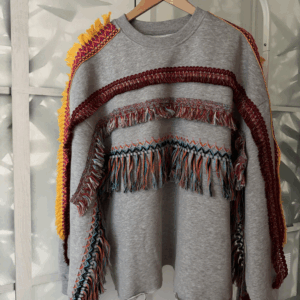 Felpa unisex a girocollo grigio mélange