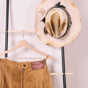 EARTH DANCER – Vintage Fringes Skirt Suede